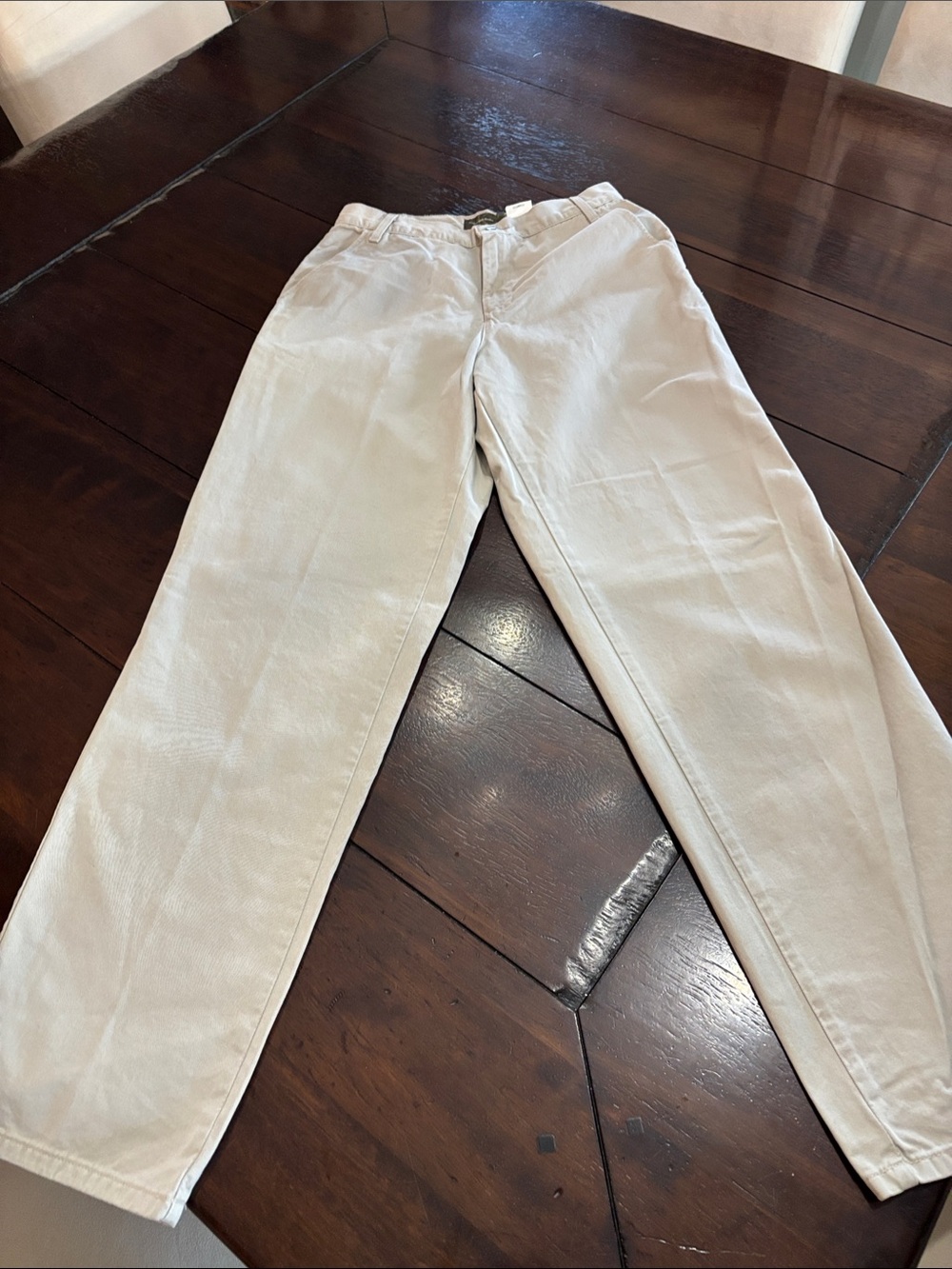 Vintage Y2K Calvin Klein Khakis Enzyme Wash Flat Front Light Tan Casual Chinos